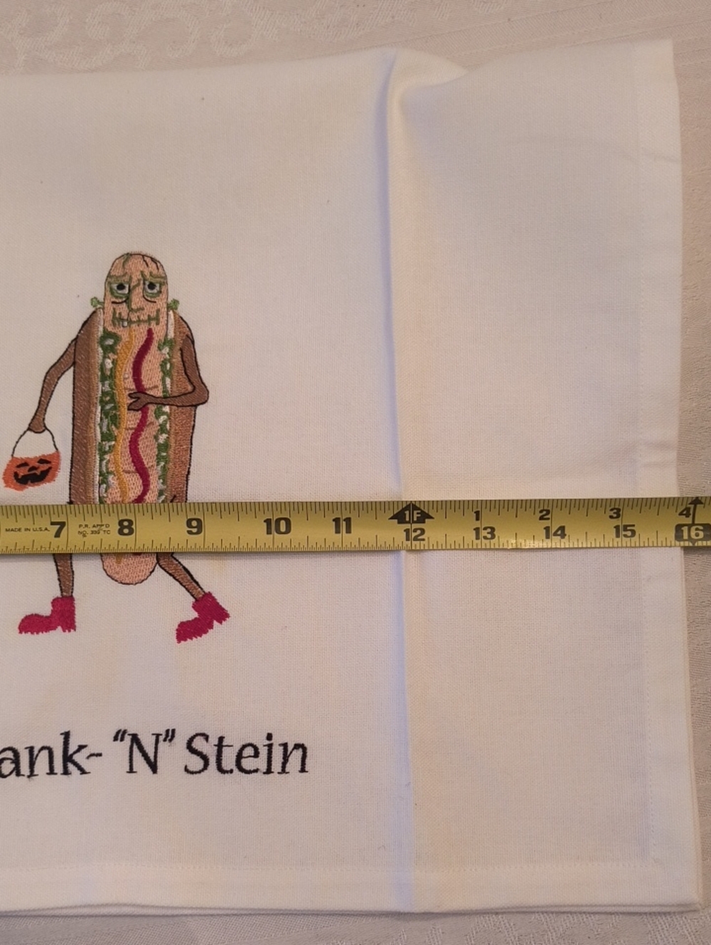 Frank-N-Stein Hotdog Halloween Tea Towel - Picture 7 of 11